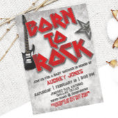 Geboren om te Rocken - Baby Borrel Kaart