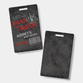 Geboren om te Rocken - VIP All Access Badge (Voor- en achterkant)