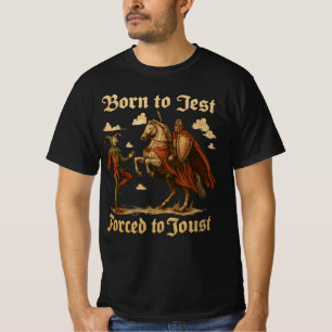 Geboren om te schertsen gedwongen om te steekspele t-shirt