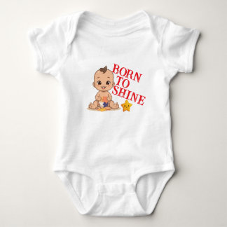 Geboren om te schijnen baby - Mooie cartoon-body Romper