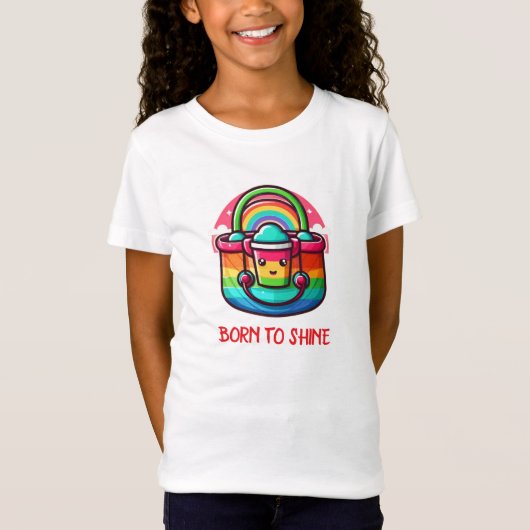 GEBOREN OM TE SCHIJNEN /T SHIRT (Voorkant)
