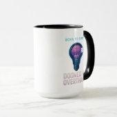 Geboren om te schitteren, gedoemd om te overdenken mok (Voorkant rechts)