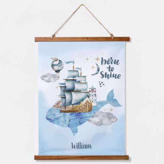 Geboren om te schitteren in de  oceaan hangend wandkleed (Voorkant)
