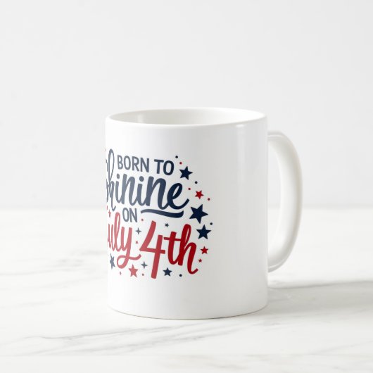 Geboren om te schitteren op 4 juli Mok (Voorkant rechts)