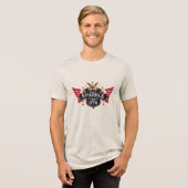 Geboren om te schitteren – Patriotic Shield T-shir Tri-Blend Shirt (Voorkant volledig)