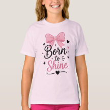 Geboren om te schitteren T-shirt voor tienermeisje