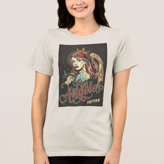 "Geboren om te schitteren" Tri-Blend Shirt (Voorkant)