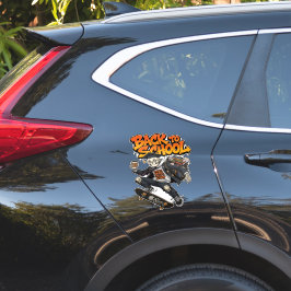 Geboren om te Skaten Gedwongen om te Studeren Grap Sticker