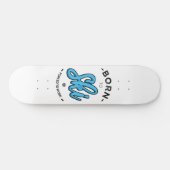 Geboren om te skiën gedwongen te werken persoonlijk skateboard (Horizontaal)