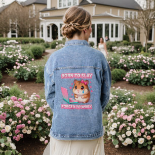 Geboren om te slachten, gedwongen om te werken Gra Denim Jacket