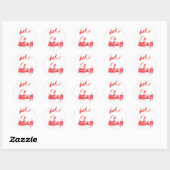 Geboren om te slakken ronde sticker (Vel)