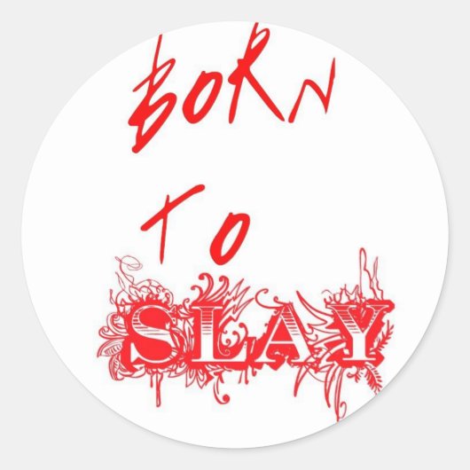 Geboren om te slakken ronde sticker (Voorkant)