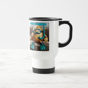 Geboren om te snorkelen reisbeker