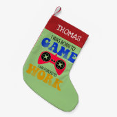 Geboren om te spelen gedwongen te werken kleine kerstsok (Voorkant (Hangend))