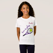 Geboren om te spelen, Tennis Ball en Racquet, Pers T-shirt (Voorkant volledig)
