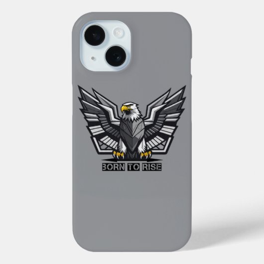 Geboren om te stijgen Eagle iPhone 15 Hoesje (Achterkant)