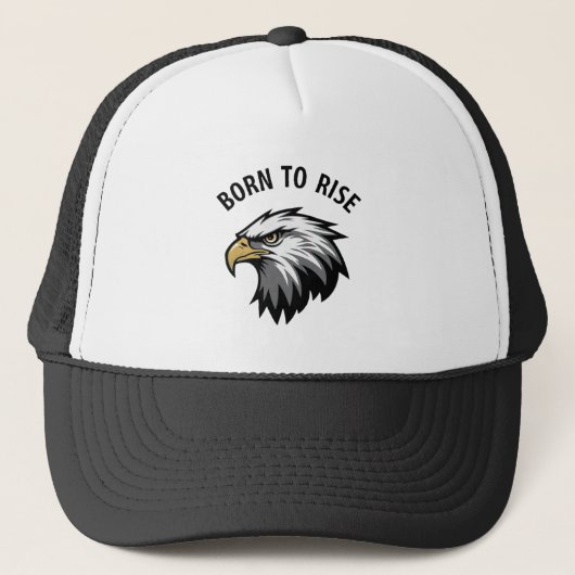 Geboren om te stijgen Eagle Trucker Hat Retro Mesh Pet (Voorkant)