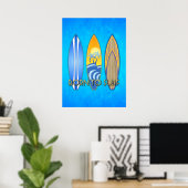 Geboren om te surfen poster (Thuiskantoor)