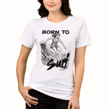 Geboren om te surfen T-shirt
