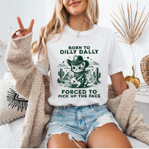 Geboren om te treuzelen Cowboy Kat Meme Grappig Di