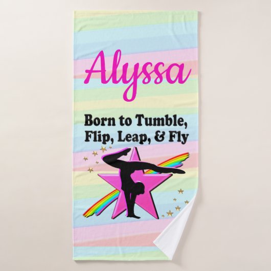 GEBOREN OM TE TUIMELEN, TE FLIPPEN, TE SPRINGEN EN BADHANDDOEK (Badhanddoek)