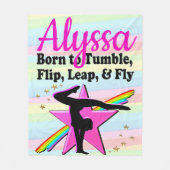 GEBOREN OM TE TUIMELEN, TE FLIPPEN, TE SPRINGEN EN FLEECE DEKEN (Voorkant)