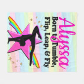 GEBOREN OM TE TUIMELEN, TE FLIPPEN, TE SPRINGEN EN FLEECE DEKEN (Voorkant (Horizontaal))