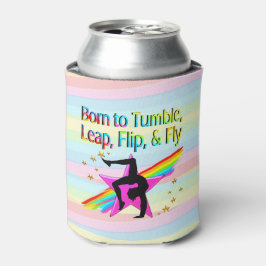 GEBOREN OM TE TUMBLE GYMNASTICS SODA CAN HOESJE BLIKJESKOELER