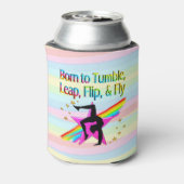 GEBOREN OM TE TUMBLE GYMNASTICS SODA CAN HOESJE BLIKJESKOELER (Blikje Achterkant)