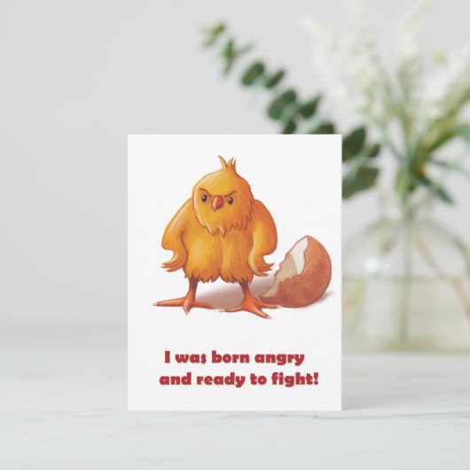 Geboren om te vechten notitiekaartje (Staand voorkant)