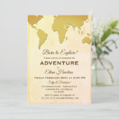 Geboren om te verkennen Avontuur Verjaardag World  Kaart (Staand voorkant)