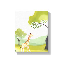 Geboren om te Verkennen | Giraffe Watercolor Kinde