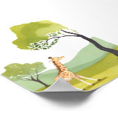 Geboren om te verkennen | Giraffe Waterverf Nurser Poster (Hoek)