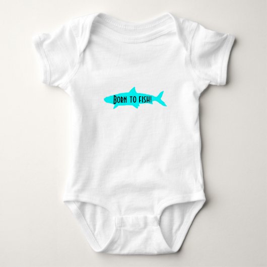 Geboren om te vissen baby bodysuit! romper (Voorkant)