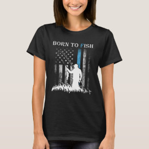 Geboren om te vissen, maar gedwongen om te werken t-shirt