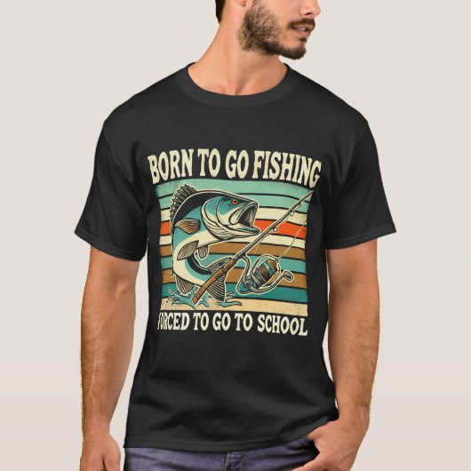 Geboren om te vissen Marlin T-shirt (Voorkant)