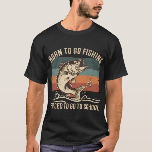 Geboren om te vissen Marlin T-shirt (Voorkant)