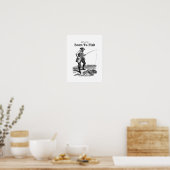 Geboren om te vissen poster (Keuken)