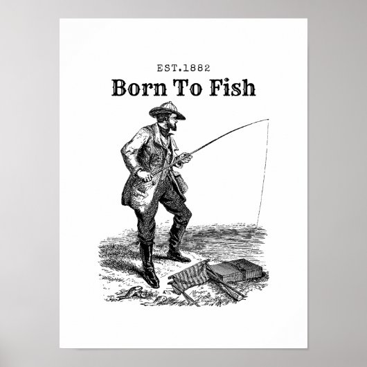 Geboren om te vissen poster (Voorkant)