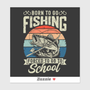 GEBOREN OM TE VISSEN STICKER