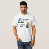 GEBOREN OM TE VISSEN T-SHIRT (Voorkant volledig)