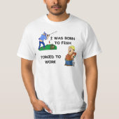 GEBOREN OM TE VISSEN T-SHIRT (Voorkant)