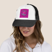 Geboren om te vissen trucker pet (In situ)