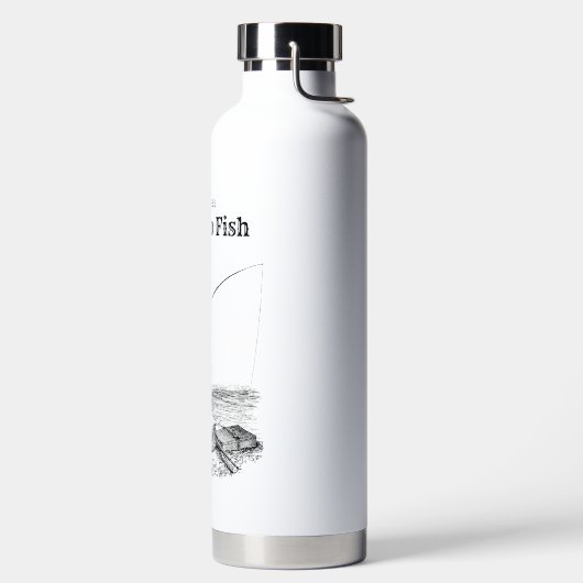 Geboren om te vissen waterfles (Links)