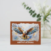 Geboren om te vliegen als een adelaar schilderen B Briefkaart (Staand voorkant)