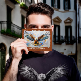 Geboren om te vliegen als een adelaar schilderen B Briefkaart