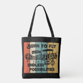Geboren om te Vliegen Tote Bag (Achterkant)