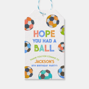 Geboren om te voetballen Verjaardagsfeest Dank Je Cadeaulabel