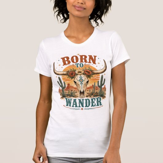 geboren om te vragen t-shirt (Voorkant)