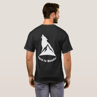 Geboren om te wandelen Wolf & Mountain Natuur Love T-shirt